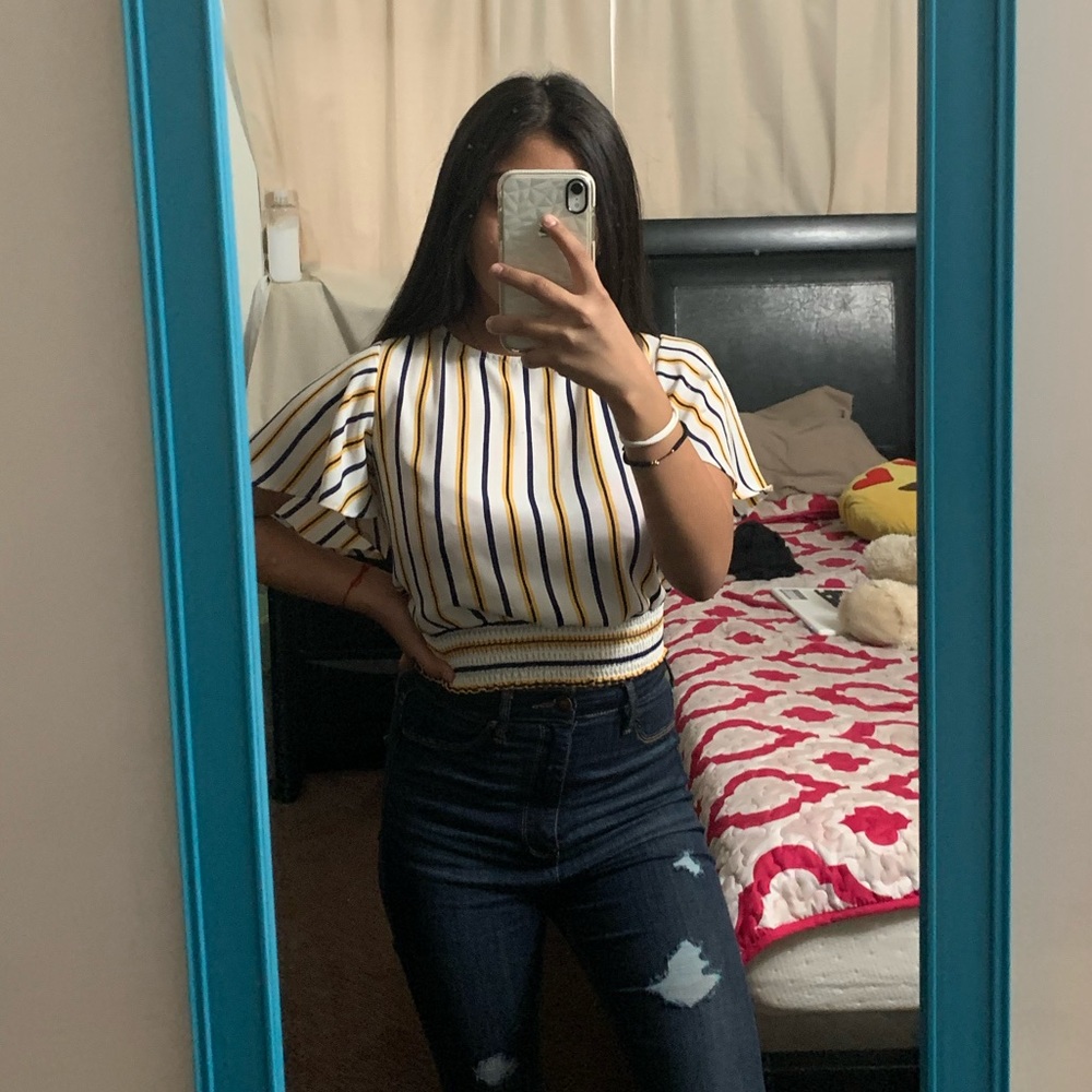 Forever 21 striped cropped top